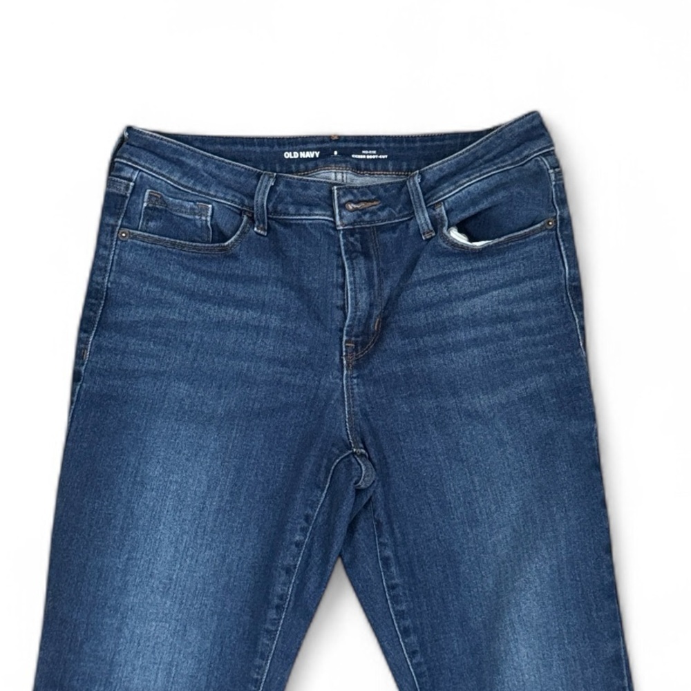 Old Navy Dark Blue Boot Cut Jeans - Picture 2 of 8